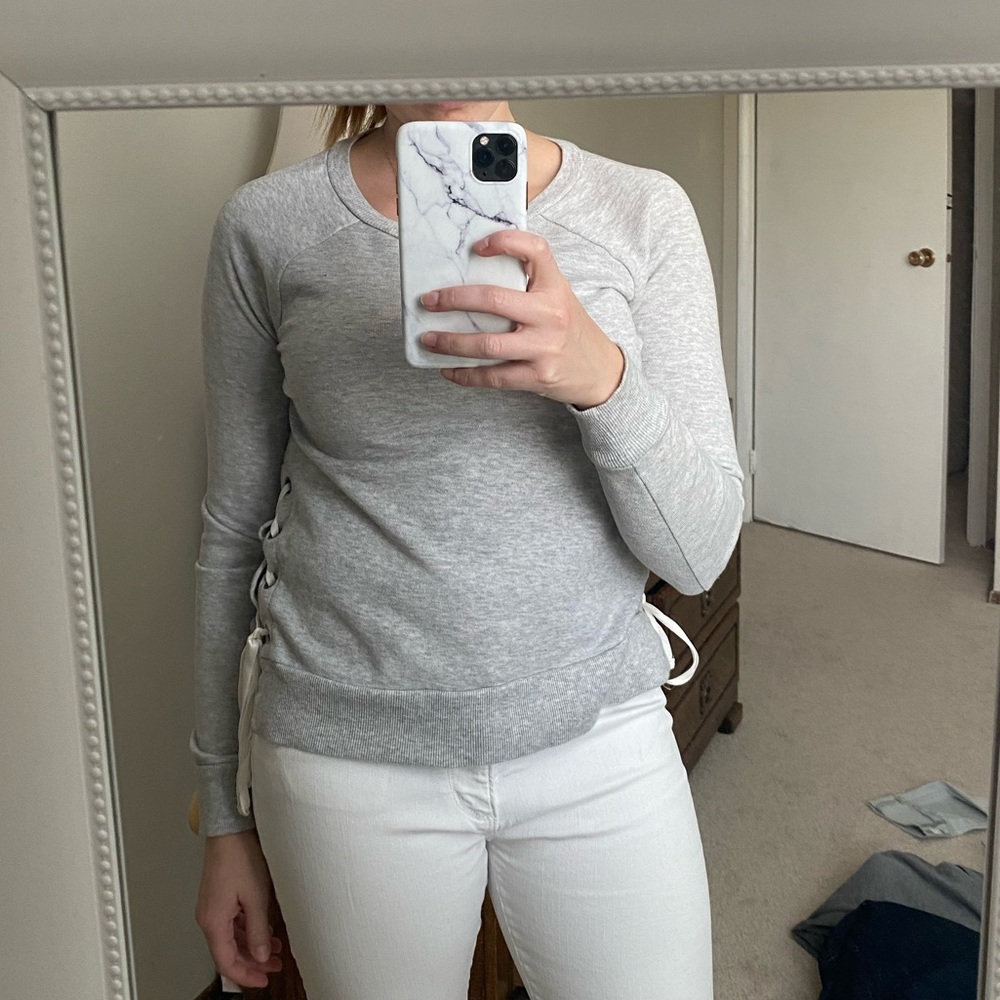 Grey ribbon side sweatshirt by American Eagle